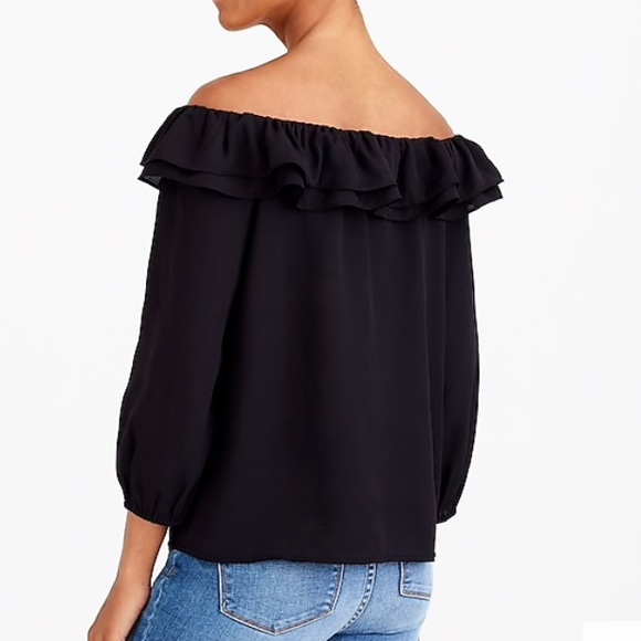J Crew Ruffle Convertible On/Off Shoulder Blouse - Picture 4 of 8
